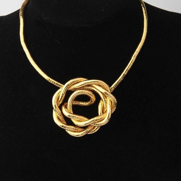 ZARA NEW- Bendable Gold Necklace - Picture 1 of 12